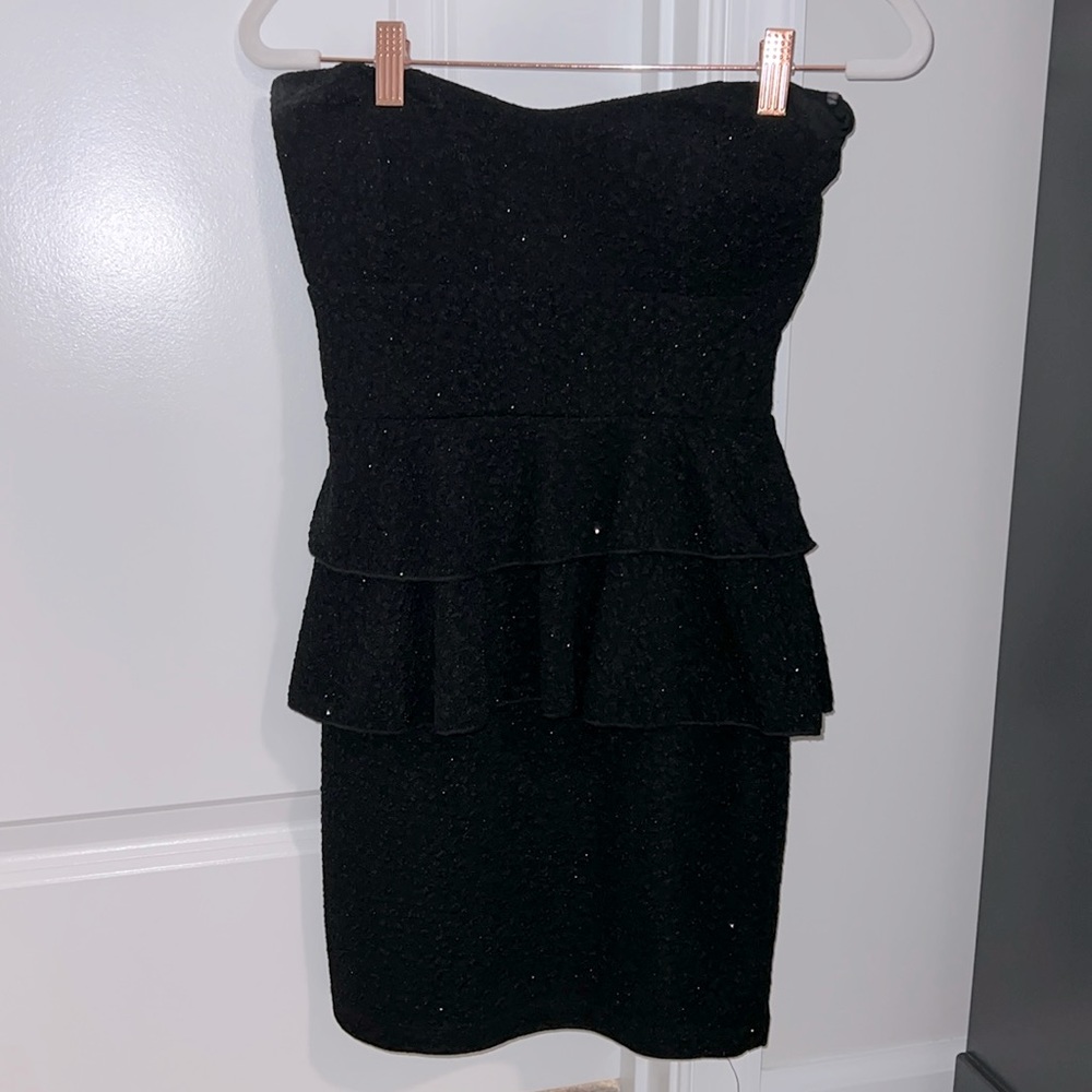 Peplum sparkly mini dress. Has padding, great for a school dance or date night